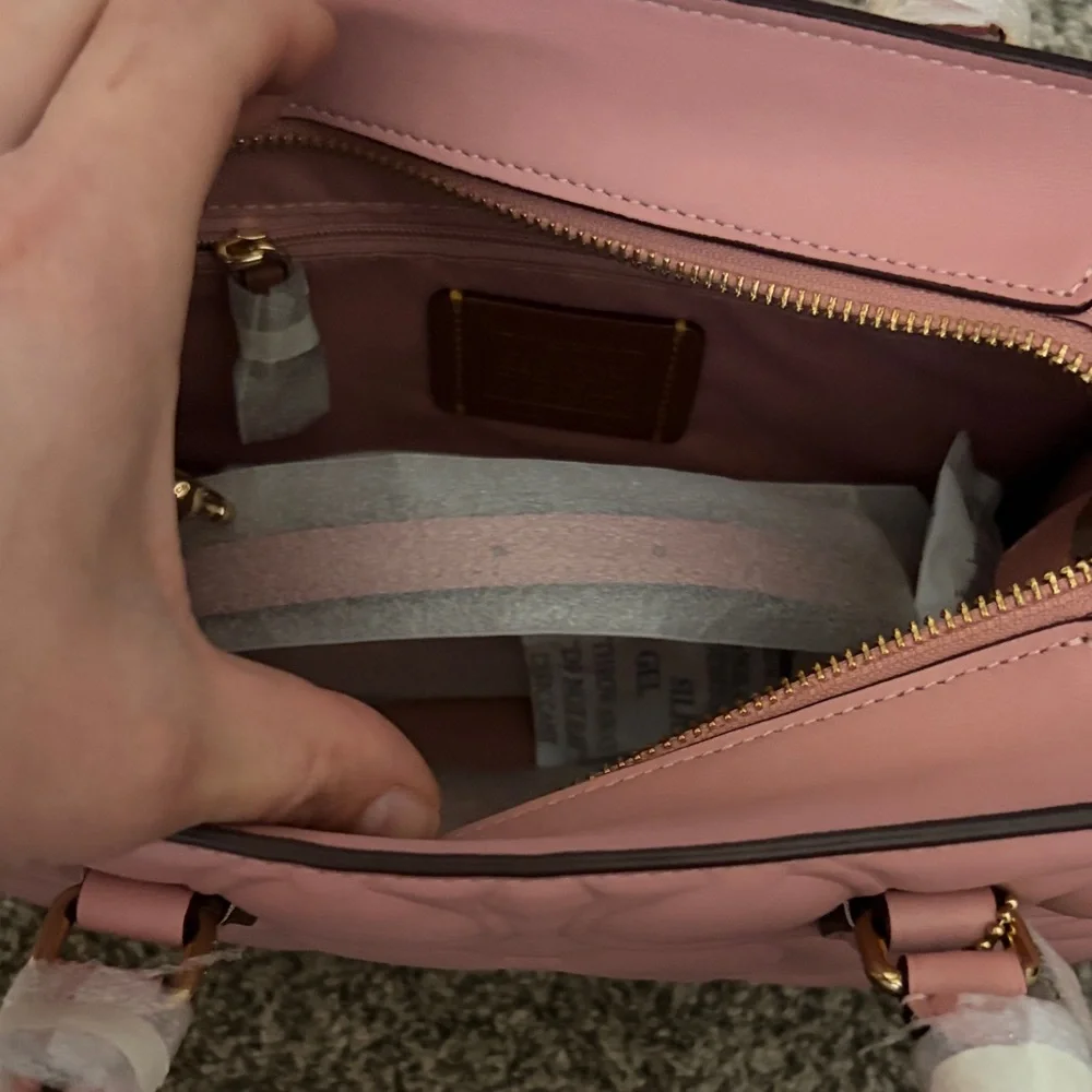 Coach Pink Maggie Embossed Satchel and Wallet Set - Picture 5 of 7